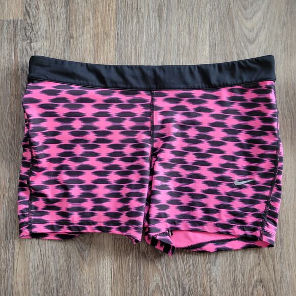 Nike Relay Dri-Fit Printed Pink and Black Workout Shorts Size Extra Large - Picture 1 of 8
